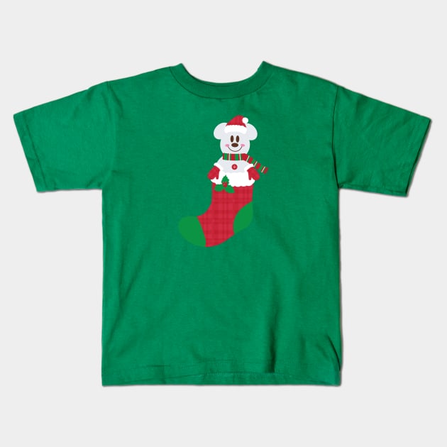 Snowman Mouse Kids T-Shirt by SarahLouiseNicholson